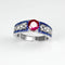 Ruby and Sapphire Ring 925 Sterling Silver / Celtic-Style
