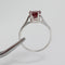 Ruby Ring 925 Sterling Silver / Pear-Shaped Solitaire