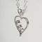 Genuine Red Sapphires Necklace 925 Sterling Silver / Heart-Shaped Pendant