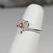 Genuine Red Sapphire Ring 925 Sterling Silver / Heart-Shaped