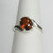 Natural Spessartite Garnet Ring 925 Sterling Silver / Bypass-Style