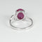 Pink Star Ruby Ring 925 Sterling Silver / Cabochon Swirl-Style