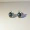 Genuine Blue Star Sapphire and White Sapphire Accents 925 Sterling Silver Stud Earrings / Oval-Cut