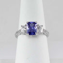 Tanzanite Ring 925 Sterling Silver / 3.5 Ct Cocktail Ring