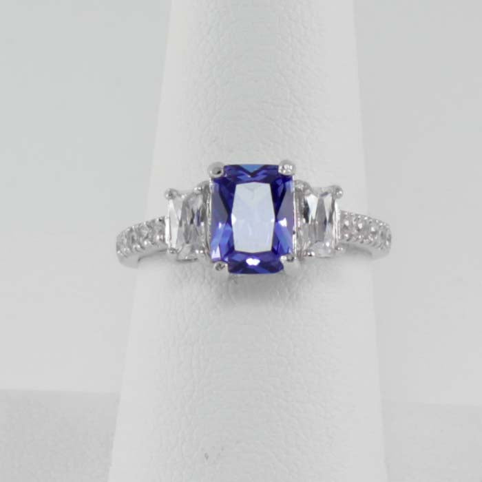 Tanzanite Ring 925 Sterling Silver / 3.5 Ct Cocktail Ring