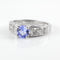 Genuine Tanzanite Ring 925 Sterling Silver / Celtic-Style