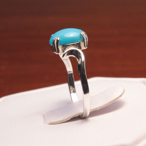 Natural Sleeping Beauty Turquoise Ring 925 Sterling Silver