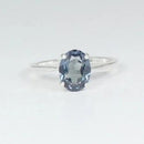 Color-Changing Alexandrite Ring 925 Sterling Silver / Oval-Shaped