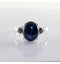 Genuine Blue Star Sapphire Ring 925 Sterling Silver / Mystic Topaz Accents