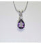 Natural African Amethyst Necklace 925 Sterling Silver / Pear-Shaped